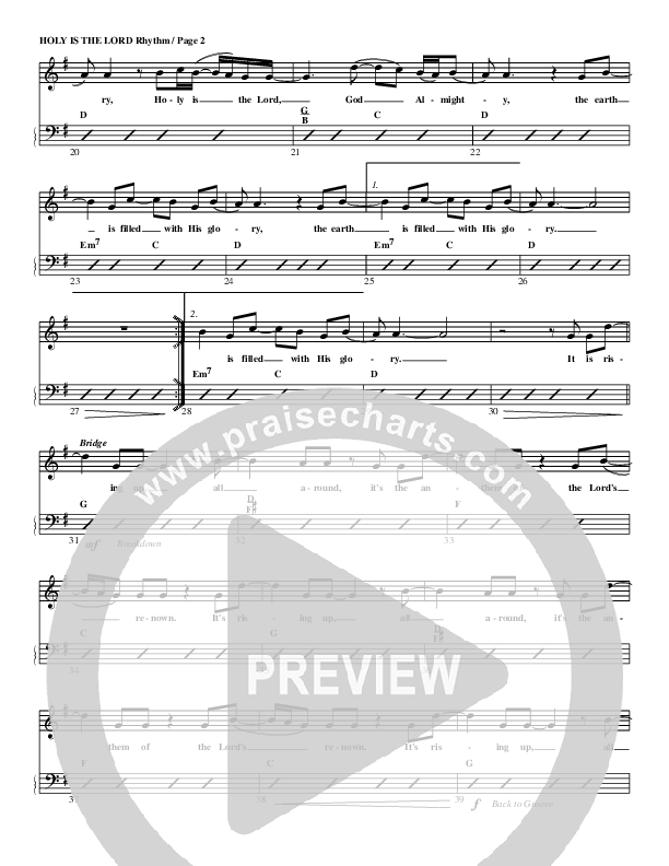 Holy Is The Lord Rhythm/Vocal (G3 Worship)