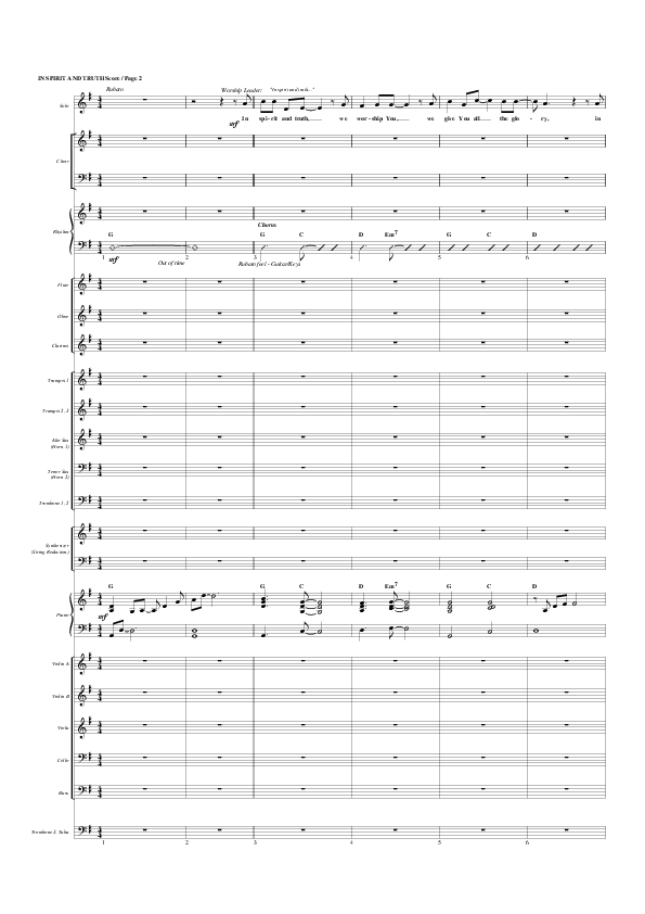 In Spirit And Truth Orchestration (G3 Worship)