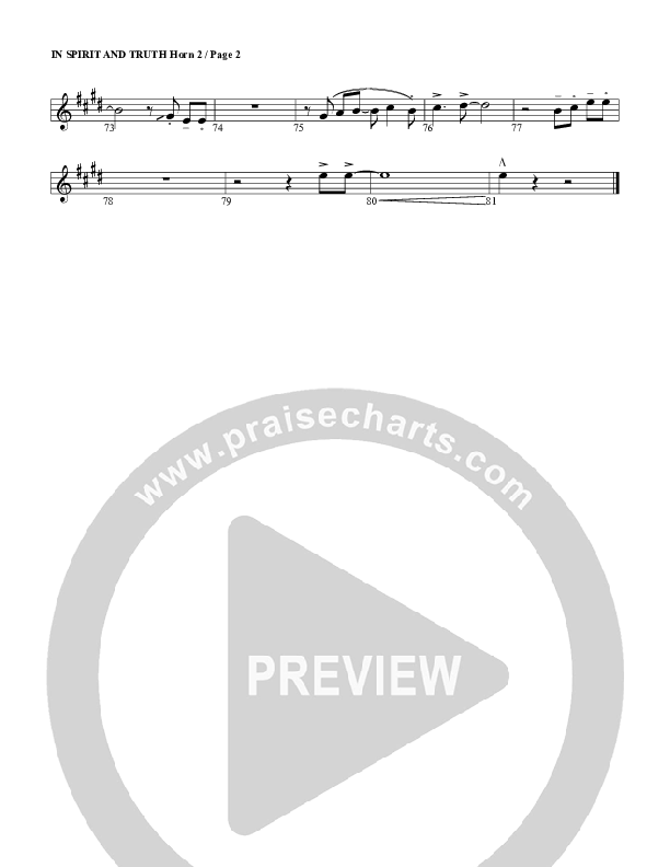 In Spirit And Truth French Horn 2 (G3 Worship)