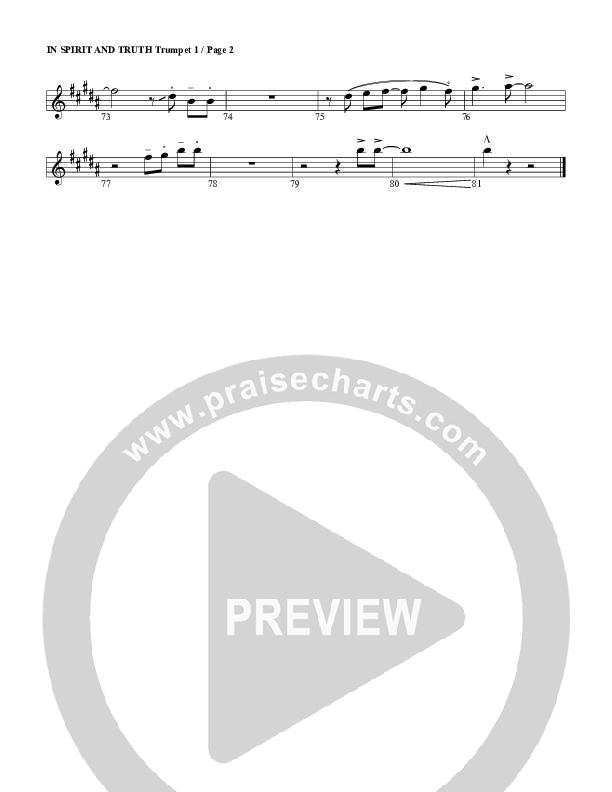 In Spirit And Truth Trumpet 1 (G3 Worship)