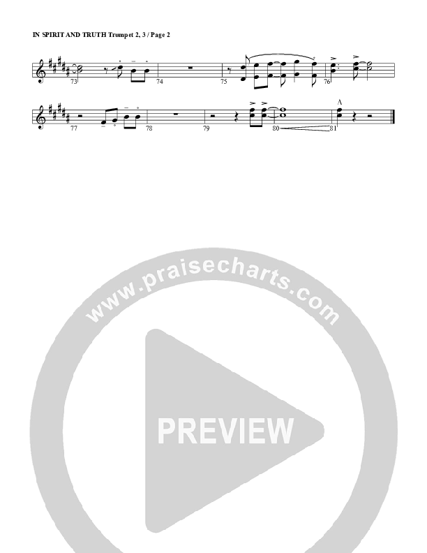 In Spirit And Truth Trumpet 2/3 (G3 Worship)