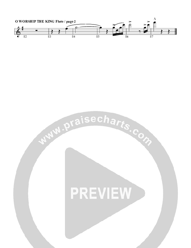 O Worship The King Flute (G3 Worship)