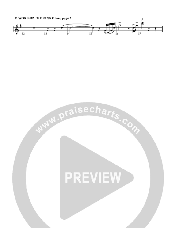 O Worship The King Oboe (G3 Worship)