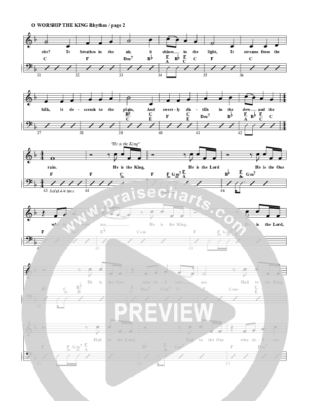 O Worship The King Percussion (G3 Worship)