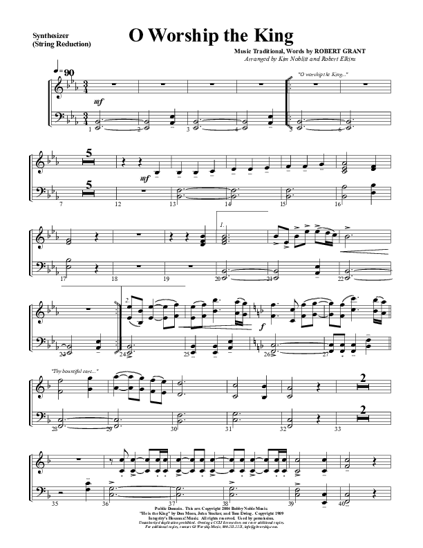 O Worship The King Synth Strings (G3 Worship)