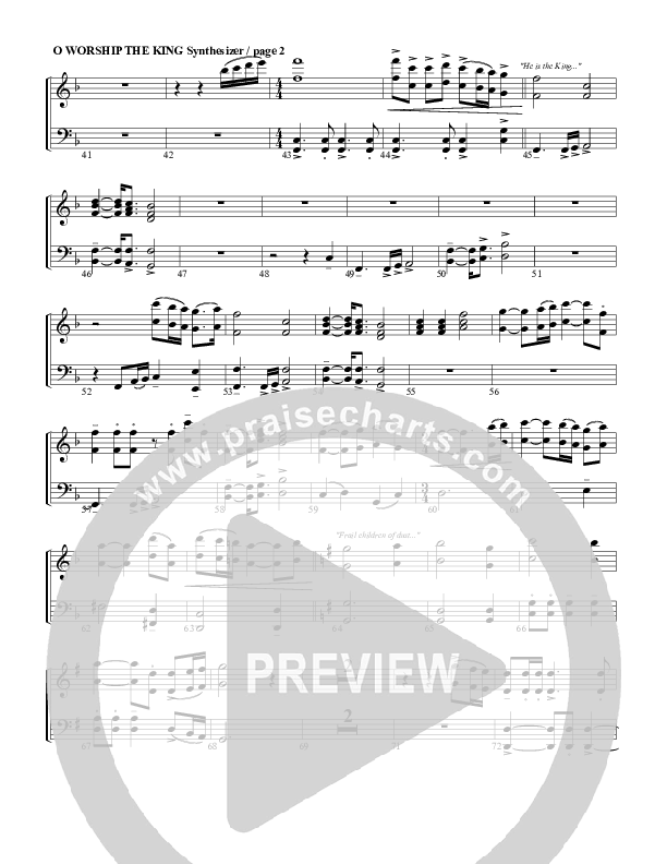 O Worship The King Synth Strings (G3 Worship)