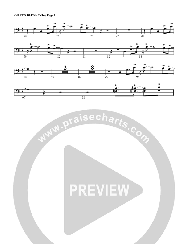 Oh Yes Bless Cello (G3 Worship)