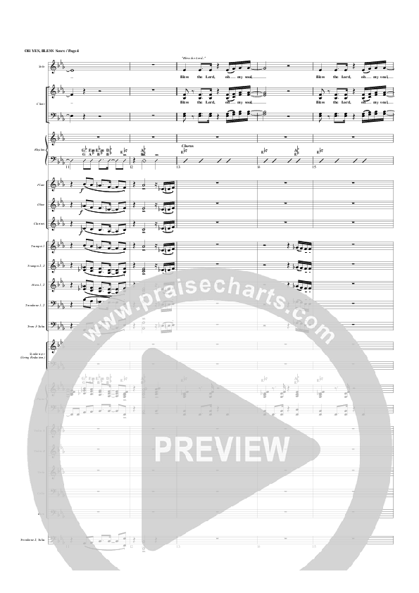 Oh Yes Bless Conductor's Score (G3 Worship)