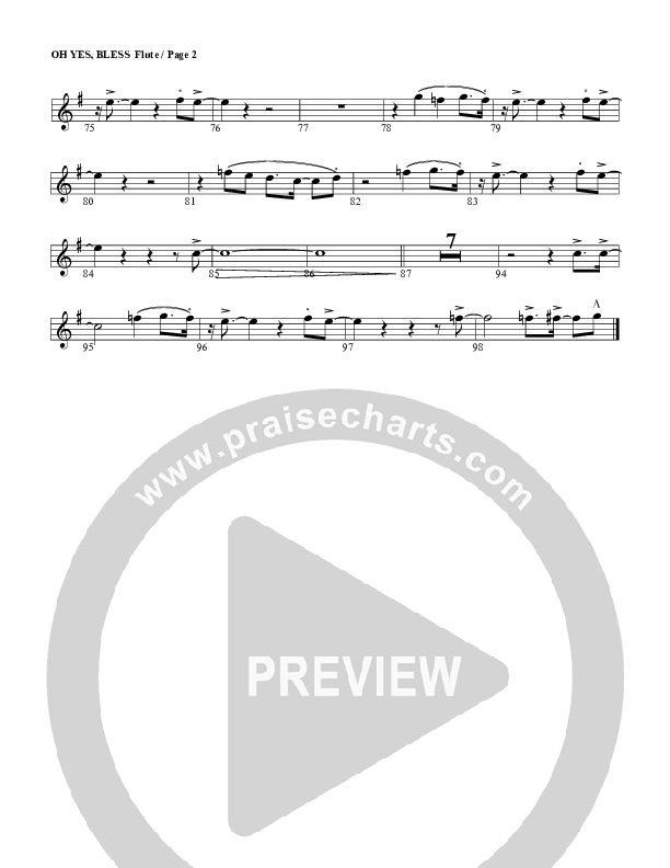 Oh Yes Bless Flute (G3 Worship)