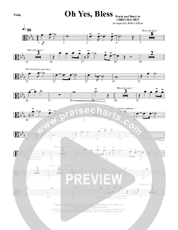 Oh Yes Bless Viola (G3 Worship)