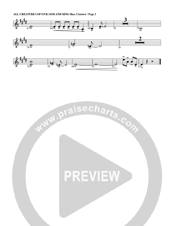 All Creatures Of Our God and King Bass Clarinet (G3 Worship)