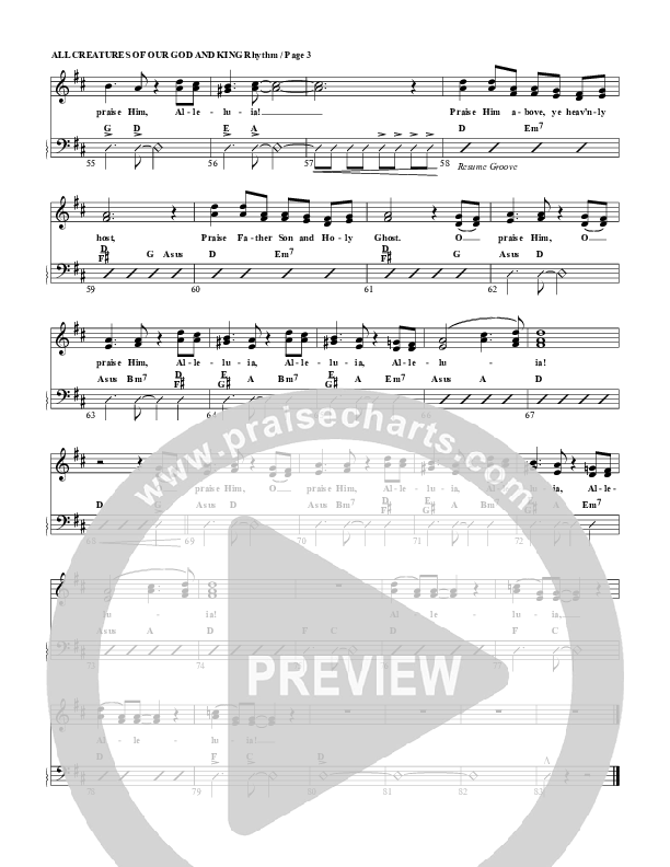 All Creatures Of Our God and King Percussion (G3 Worship)