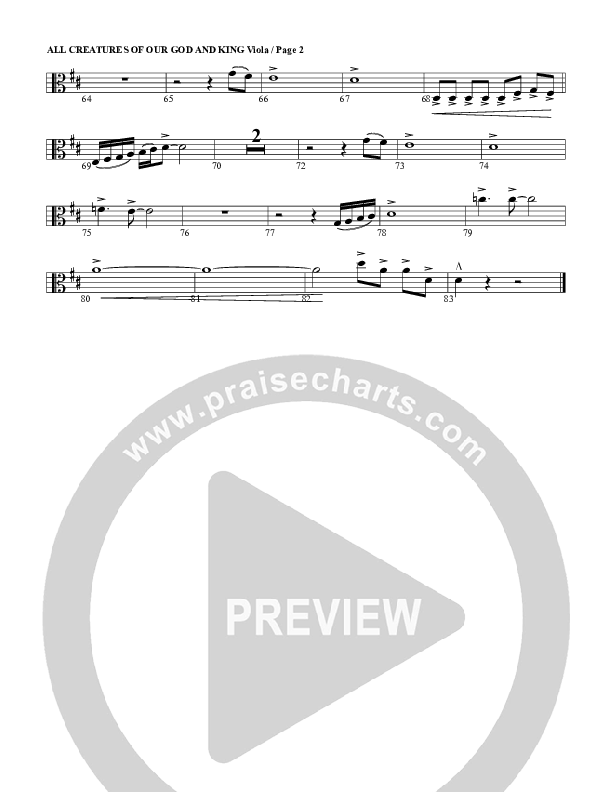 All Creatures Of Our God and King Viola (G3 Worship)