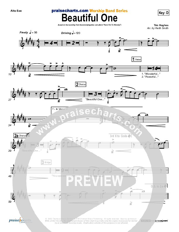 Beautiful One Alto Sax (Tim Hughes)