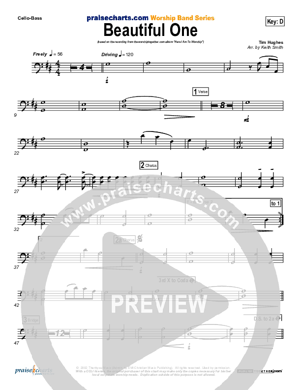 Beautiful One Cello/Bass (Tim Hughes)