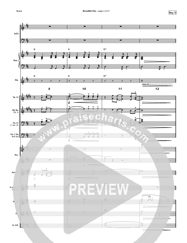 Beautiful One Conductor's Score (Tim Hughes)