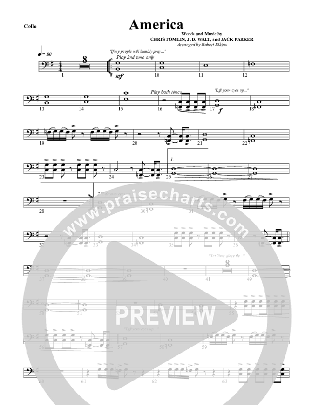 America Cello (G3 Worship)