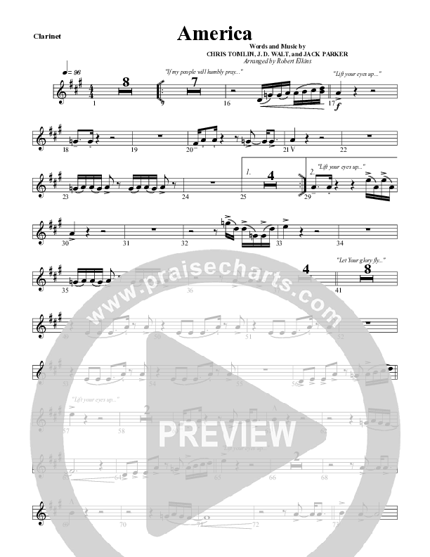 America Clarinet (G3 Worship)