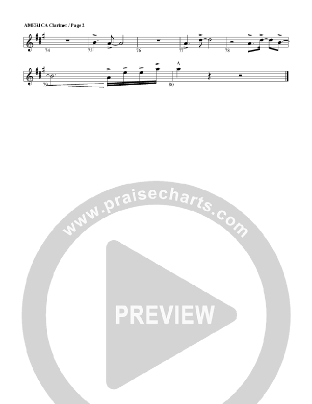 America Clarinet (G3 Worship)