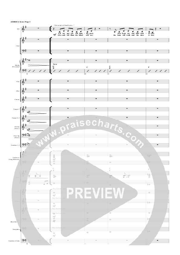 America Conductor's Score (G3 Worship)