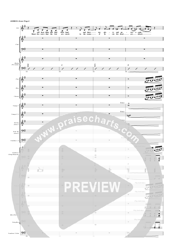 America Conductor's Score (G3 Worship)