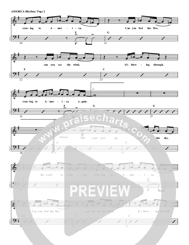 America Rhythm Chart (G3 Worship)