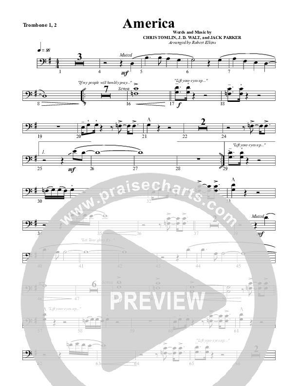 America Trombone 1/2 (G3 Worship)