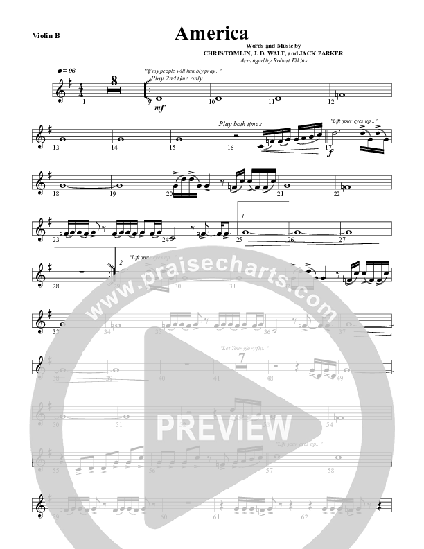 America Violin 2 (G3 Worship)
