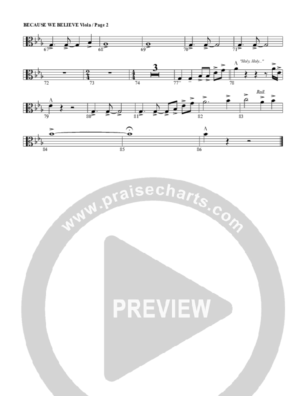 Because We Believe Viola (G3 Worship)