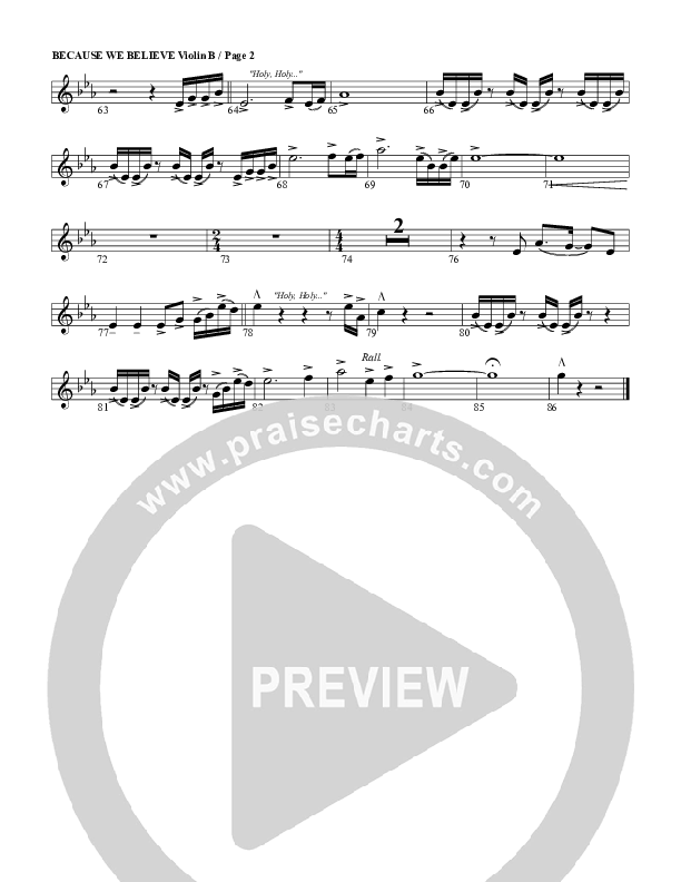 Because We Believe Violin 2 (G3 Worship)