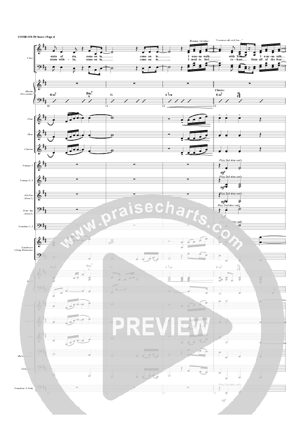 Come On In Conductor's Score (G3 Worship)