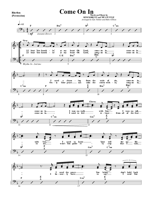 Come On In Percussion (G3 Worship)