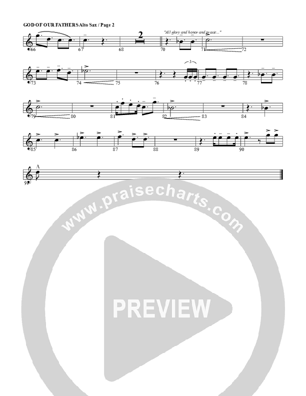 God Of Our Fathers Alto Sax (G3 Worship)
