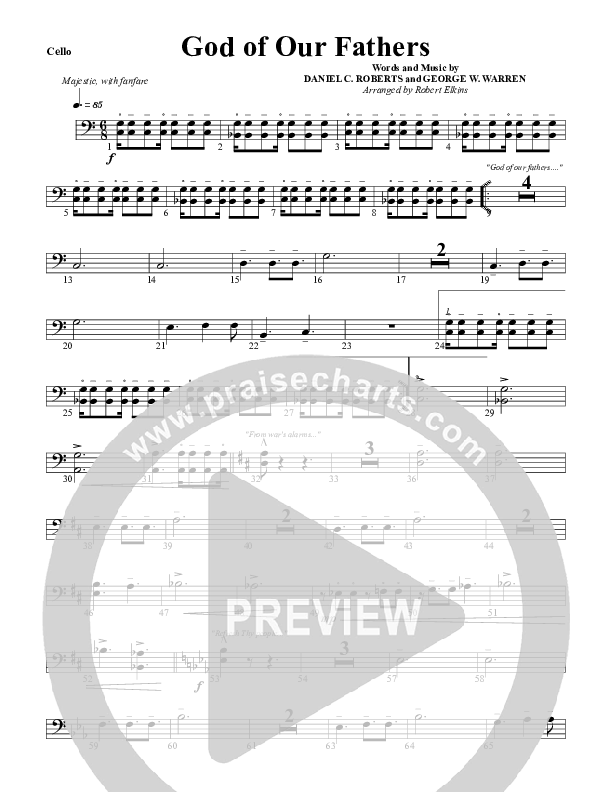 God Of Our Fathers Cello (G3 Worship)