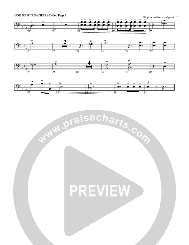 God Of Our Fathers Cello (G3 Worship)