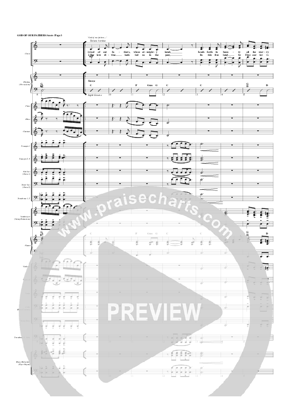 God Of Our Fathers Conductor's Score (G3 Worship)
