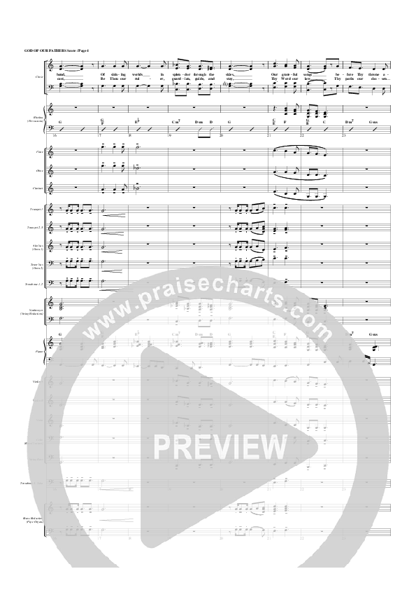 God Of Our Fathers Conductor's Score (G3 Worship)