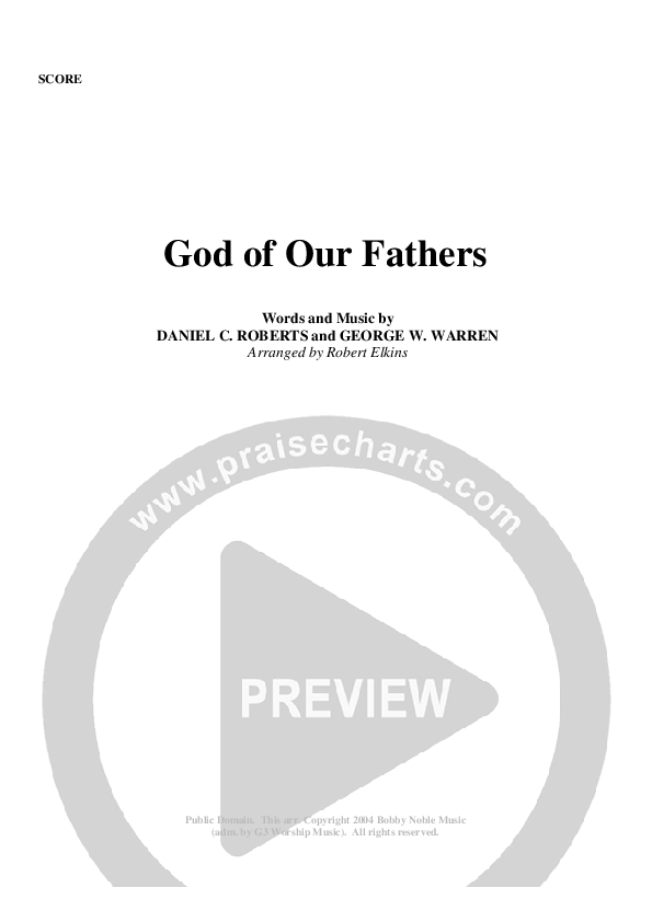 God Of Our Fathers Cover Sheet (G3 Worship)