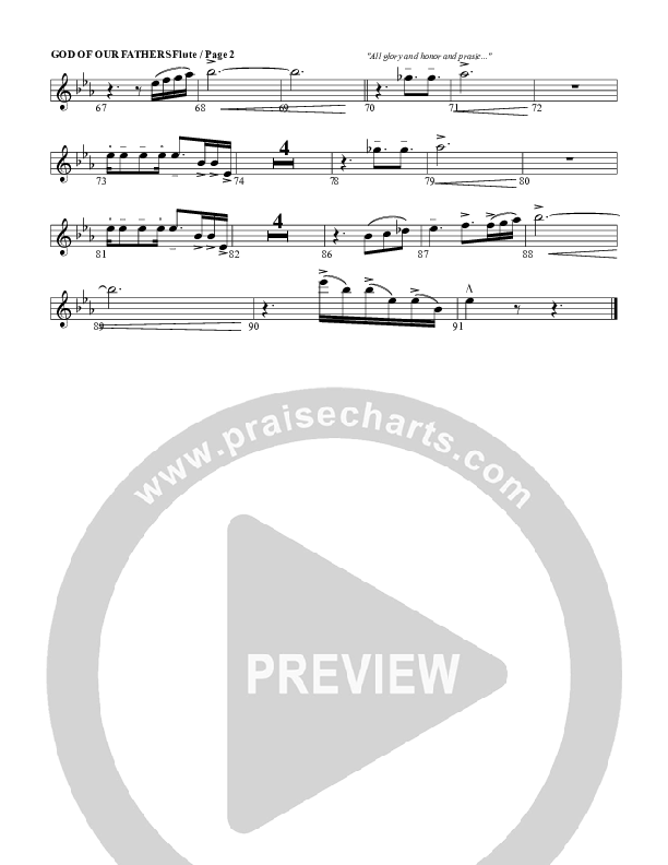 God Of Our Fathers Flute (G3 Worship)