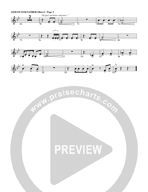 God Of Our Fathers French Horn 2 (G3 Worship)