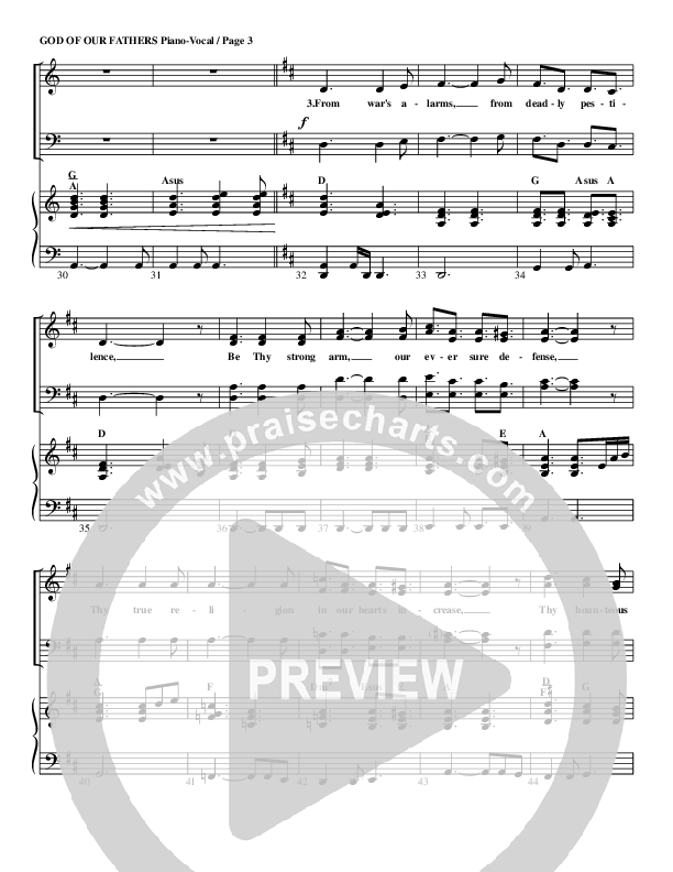 God Of Our Fathers Piano/Vocal (SATB) (G3 Worship)