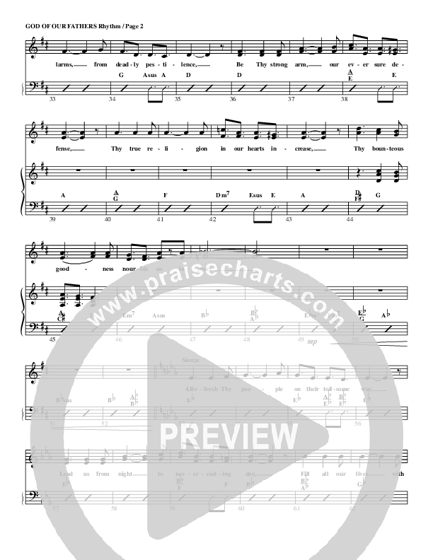 God Of Our Fathers Rhythm Chart (G3 Worship)