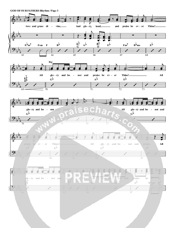 God Of Our Fathers Rhythm Chart (G3 Worship)