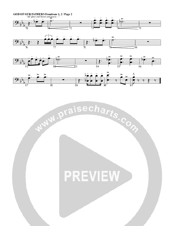 God Of Our Fathers Trombone 1/2 (G3 Worship)