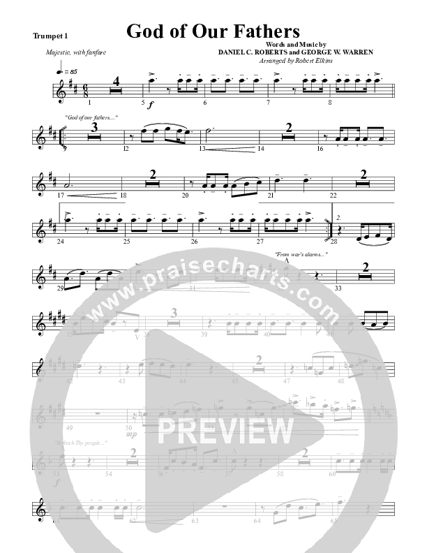God Of Our Fathers Trumpet 1 (G3 Worship)