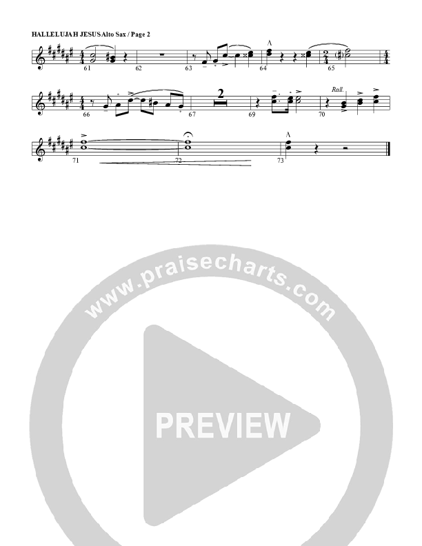 Hallelujah Jesus Alto Sax (G3 Worship)