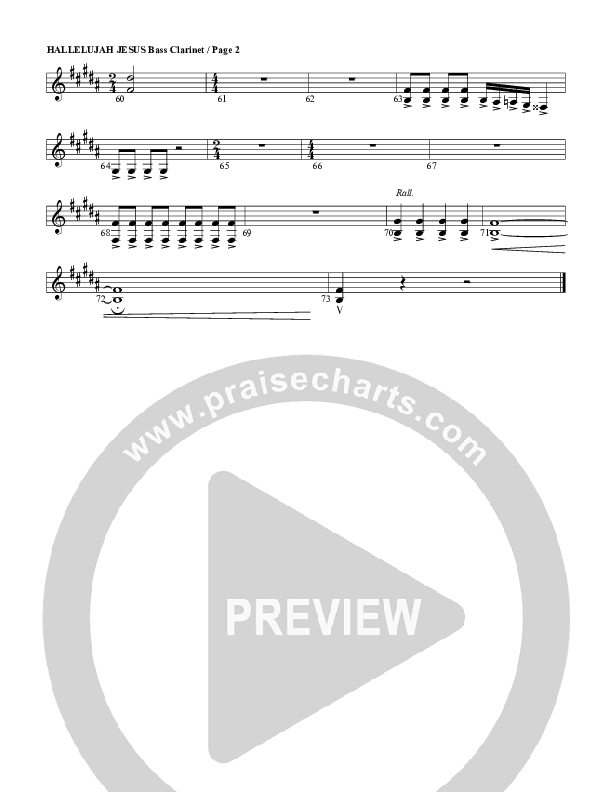 Hallelujah Jesus Bass Clarinet (G3 Worship)