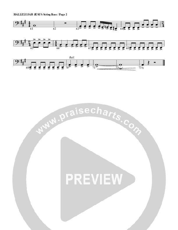 Hallelujah Jesus Double Bass (G3 Worship)