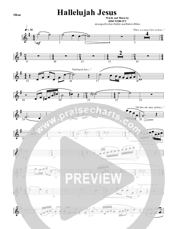 Hallelujah Jesus Oboe (G3 Worship)