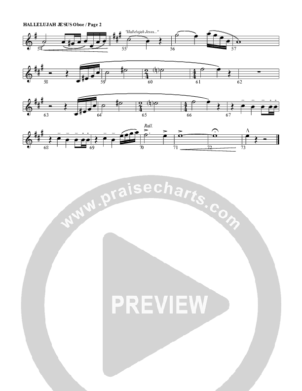 Hallelujah Jesus Oboe (G3 Worship)